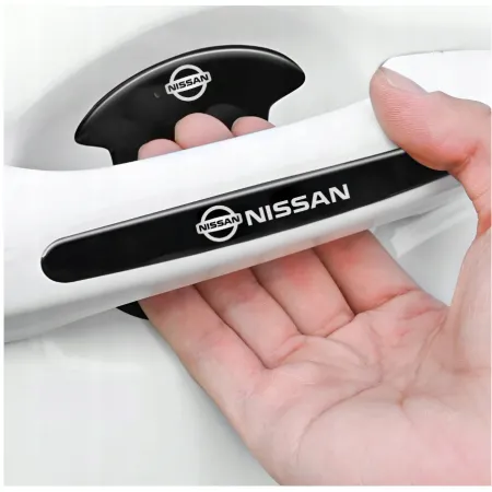 Naklejki ochronne pod klamki samochodu NISSAN MOCNA FOLIA do auta 8 szt